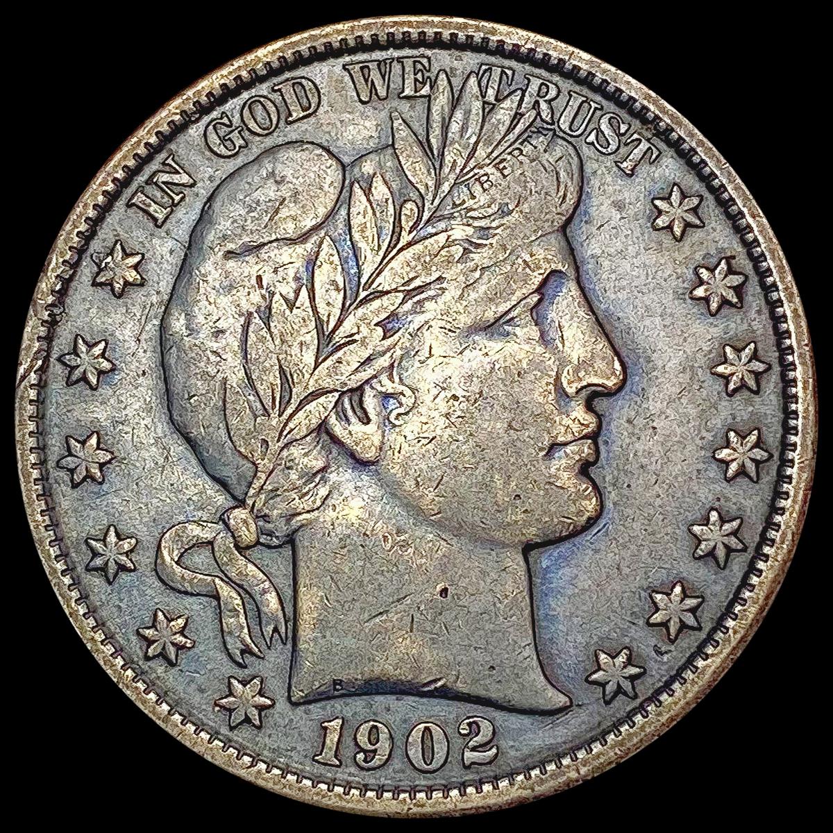 1902 Barber Half Dollar CHOICE AU