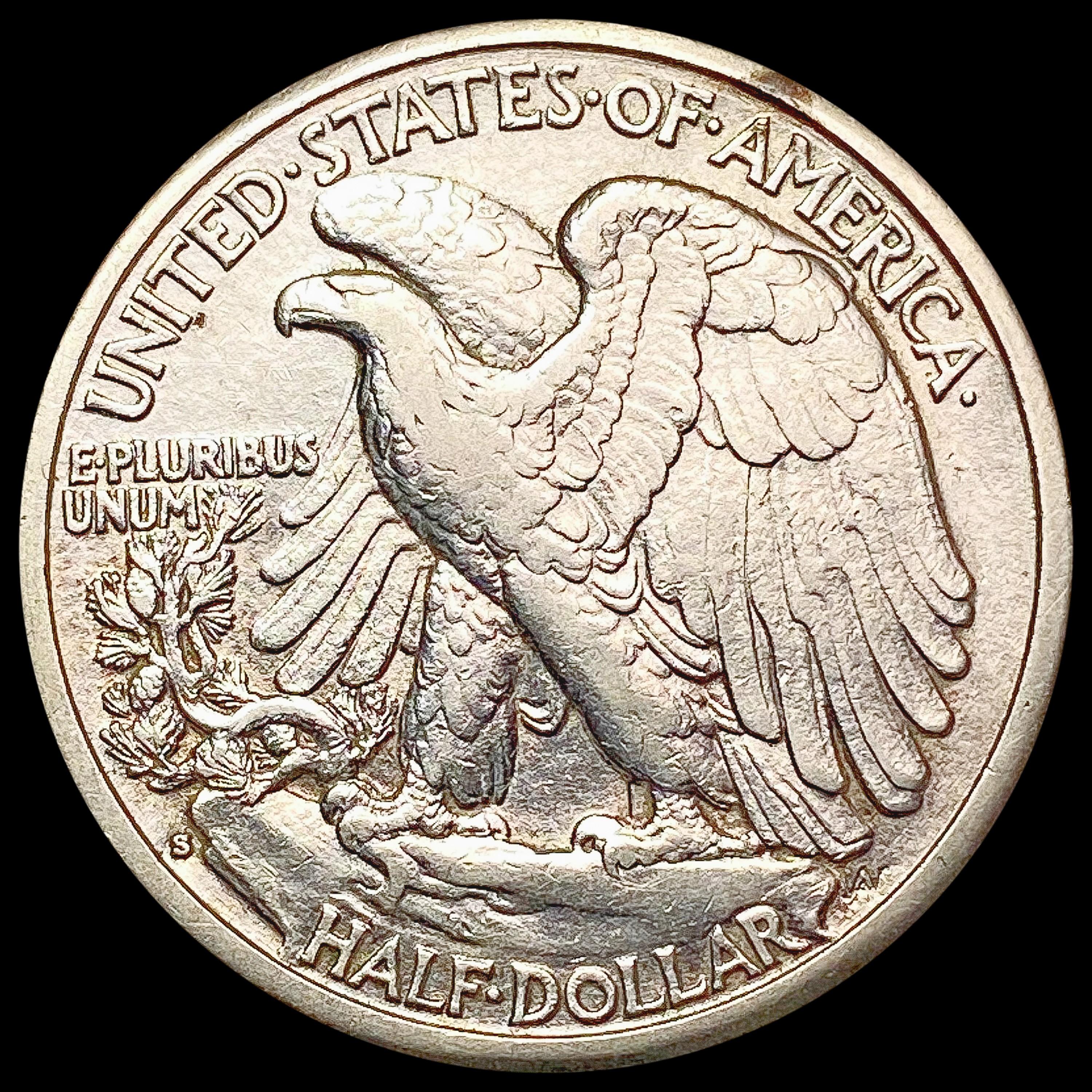 1929-S Walking Liberty Half Dollar NEARLY UNCIRCUL