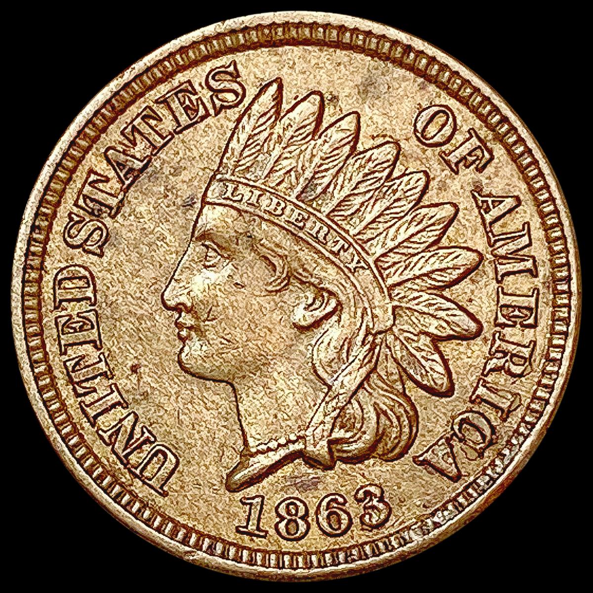 1863 Indian Head Cent CLOSELY UNCIRCULATED