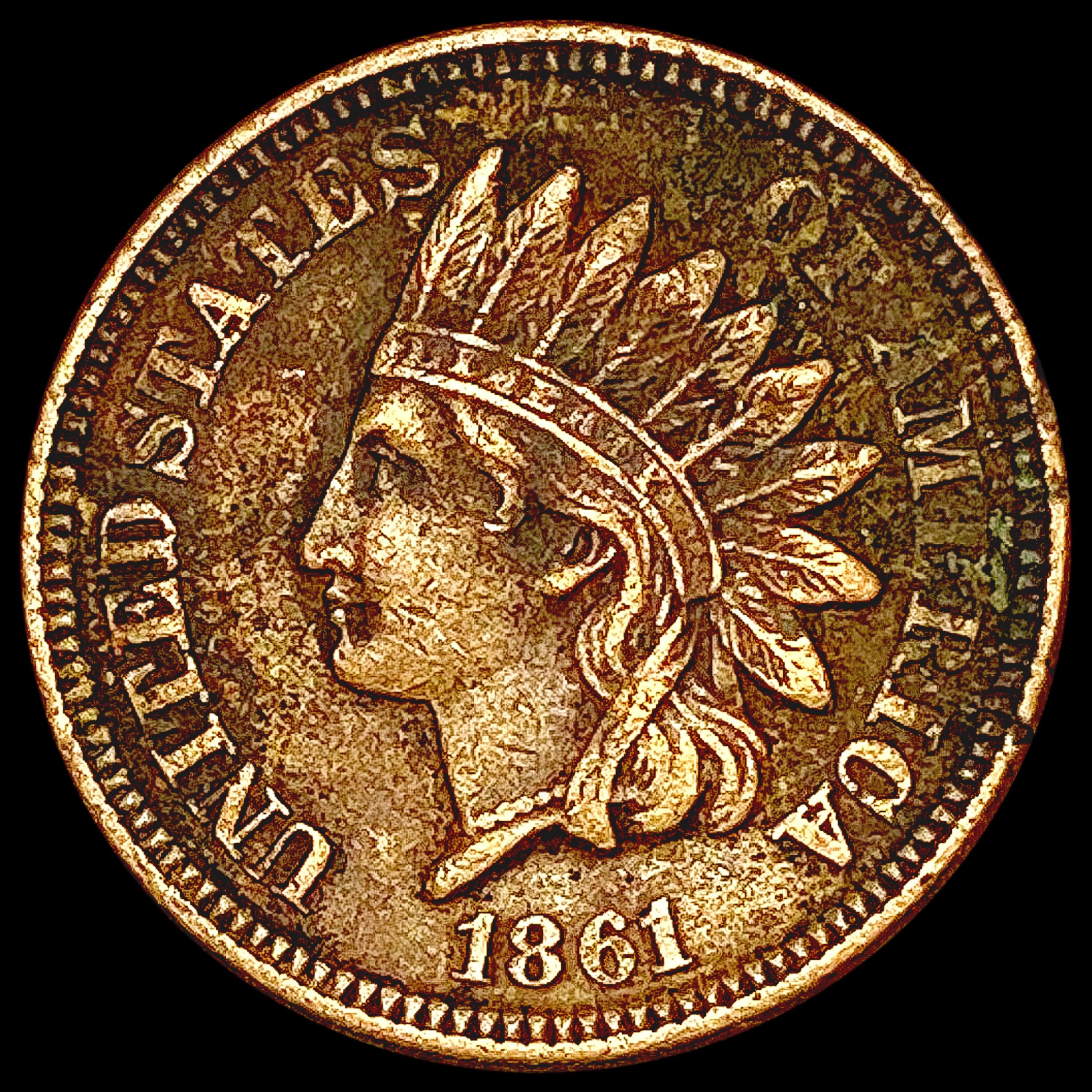 1861 Indian Head Cent NEARLY UNCIRCULATED