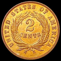 1869 RED Two Cent Piece CHOICE BU