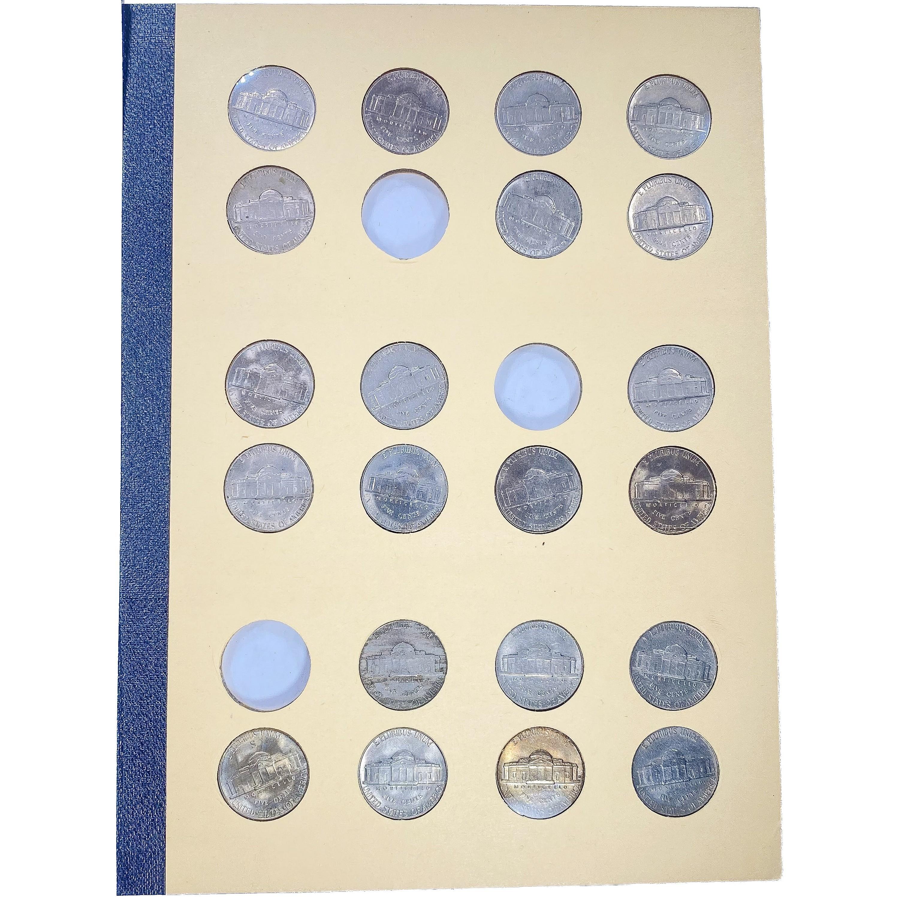 1938-1964 Jefferson Nickel Book (56 Coins)