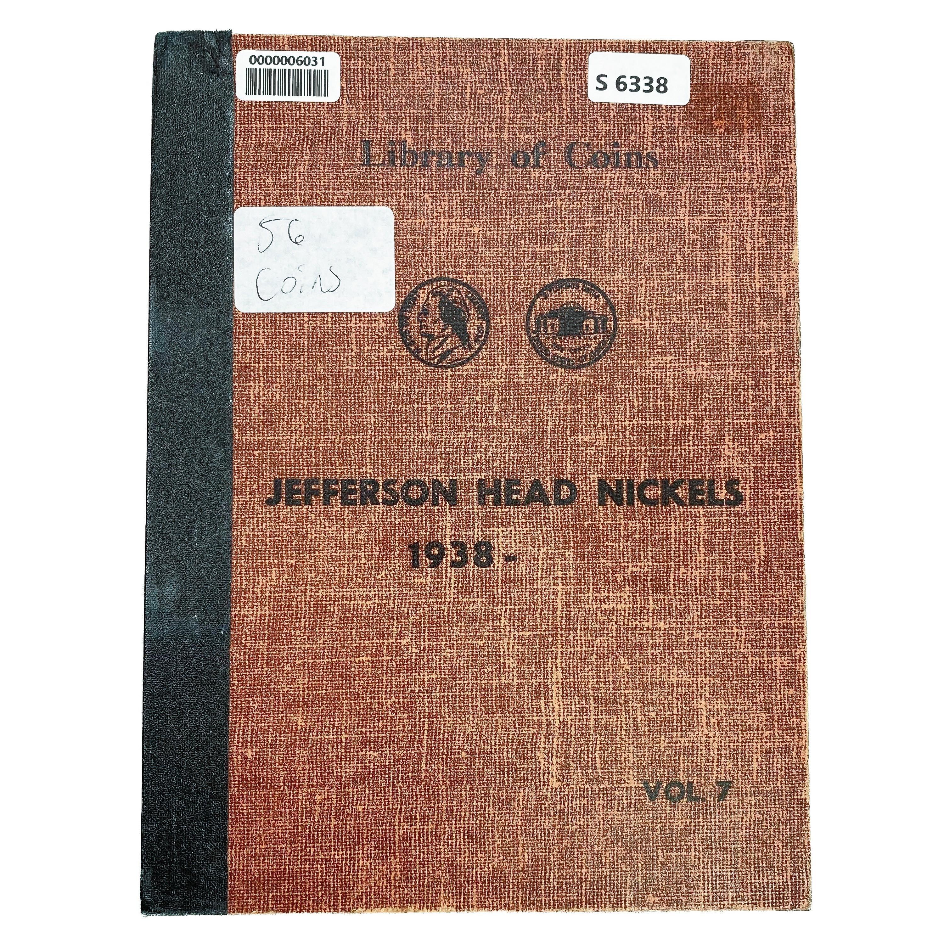 1938-1964 Jefferson Nickel Book (56 Coins)