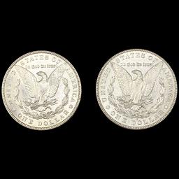 [2] Morgan Silver Dollars (1886, 1902-O) UNCIRCULA