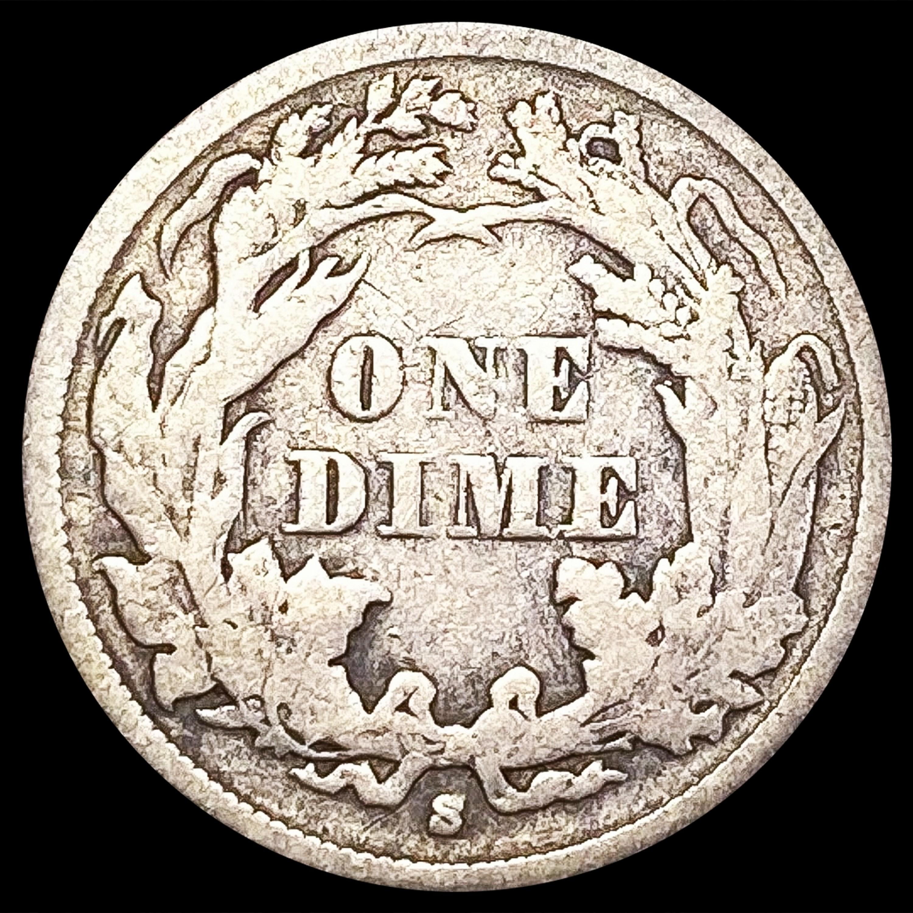 1863-S Seated Liberty Dime NICELY CIRCULATED