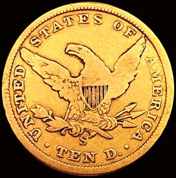 1856-S $10 Gold Eagle NEARLY UNCIRCULATED