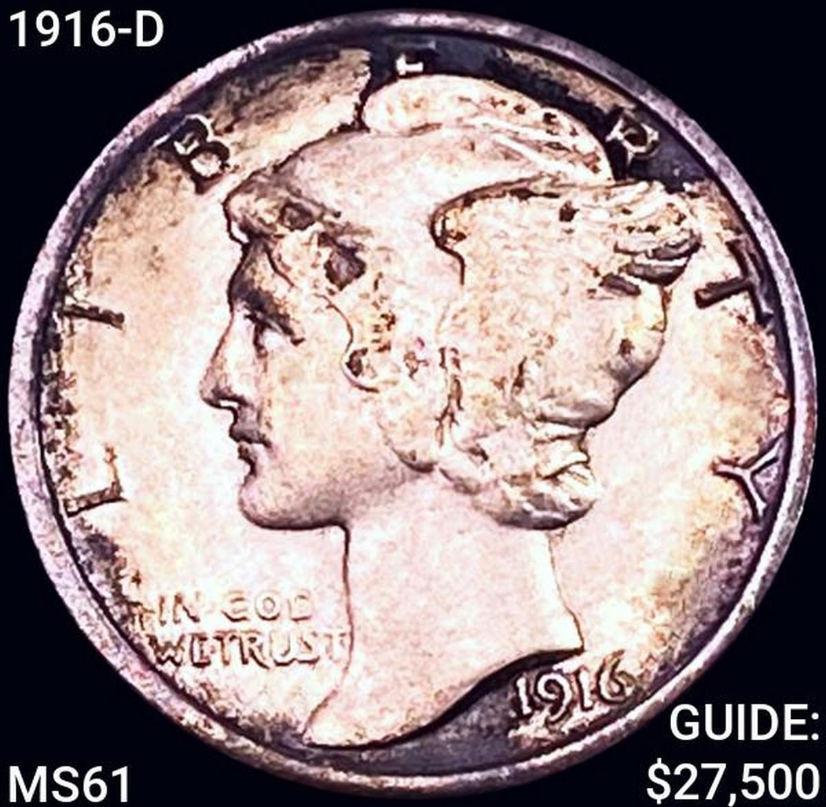 1916-D Mercury Dime UNCIRCULATED