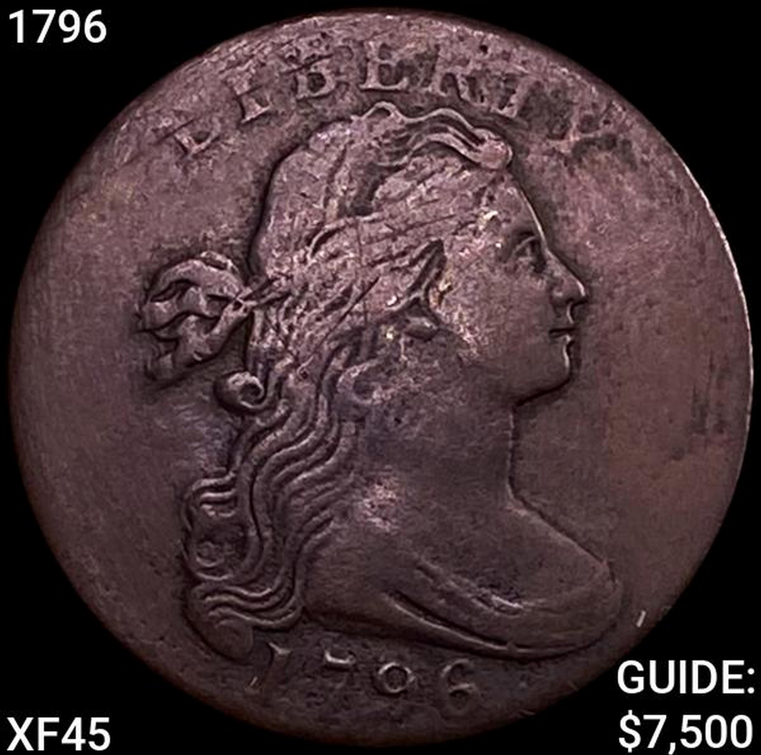 1796 Draped Bust Cent NEARLY UNCIRCULATED