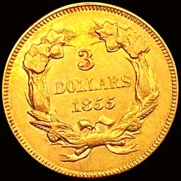 1855 $3 Gold Piece UNCIRCULATED