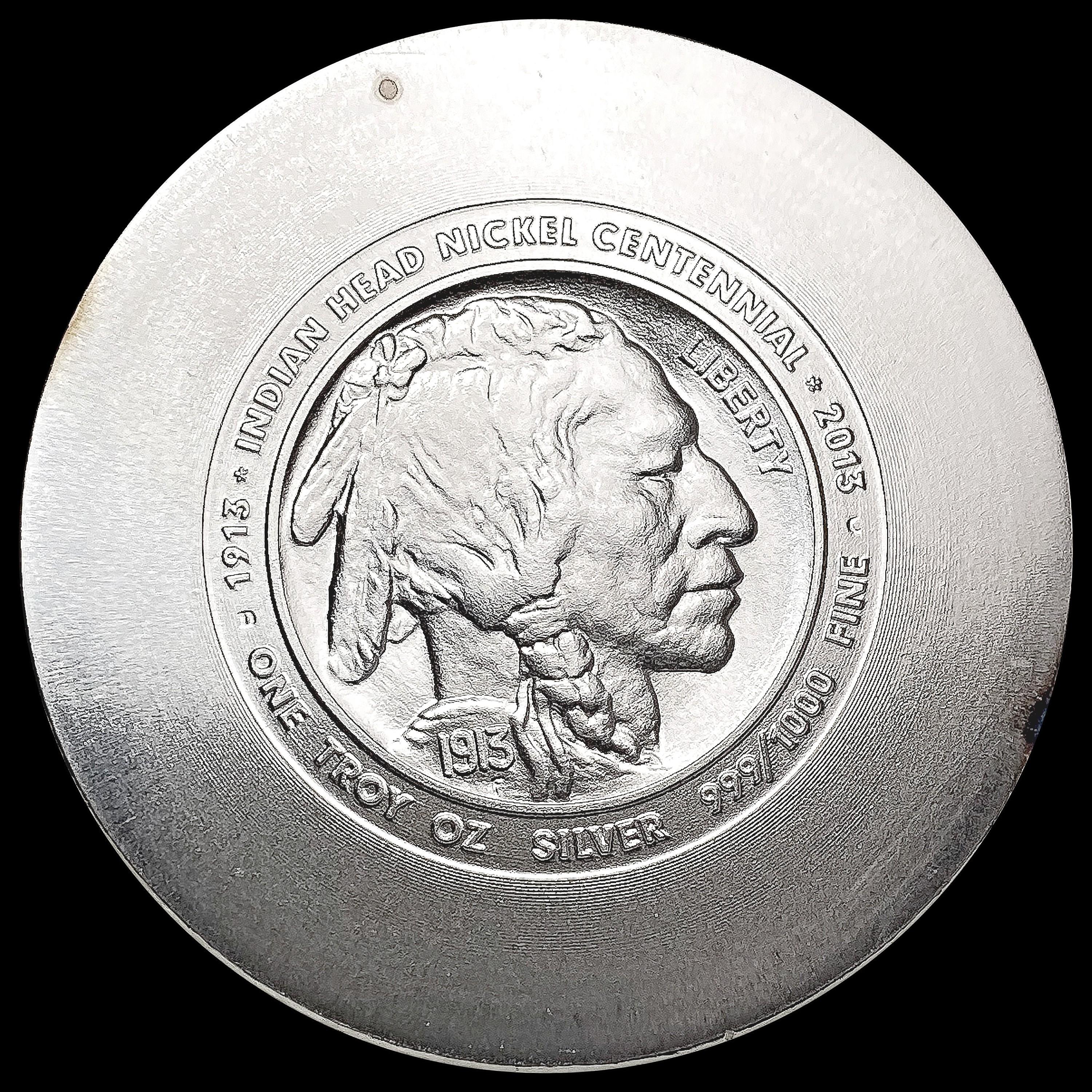 2013 US 1oz Silver Buffalo Nickel Medal UNCIRCULAT