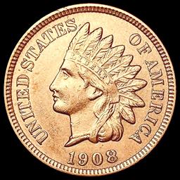 1908 RED Indian Head Cent CHOICE BU