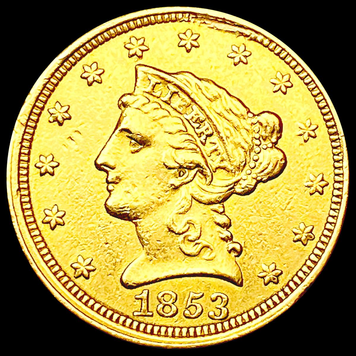 1853 $2.50 Gold Quarter Eagle CLOSELY UNCIRCULATED