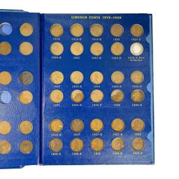 1909 - 1940 Lincoln Head Cent Book (87 Coins)