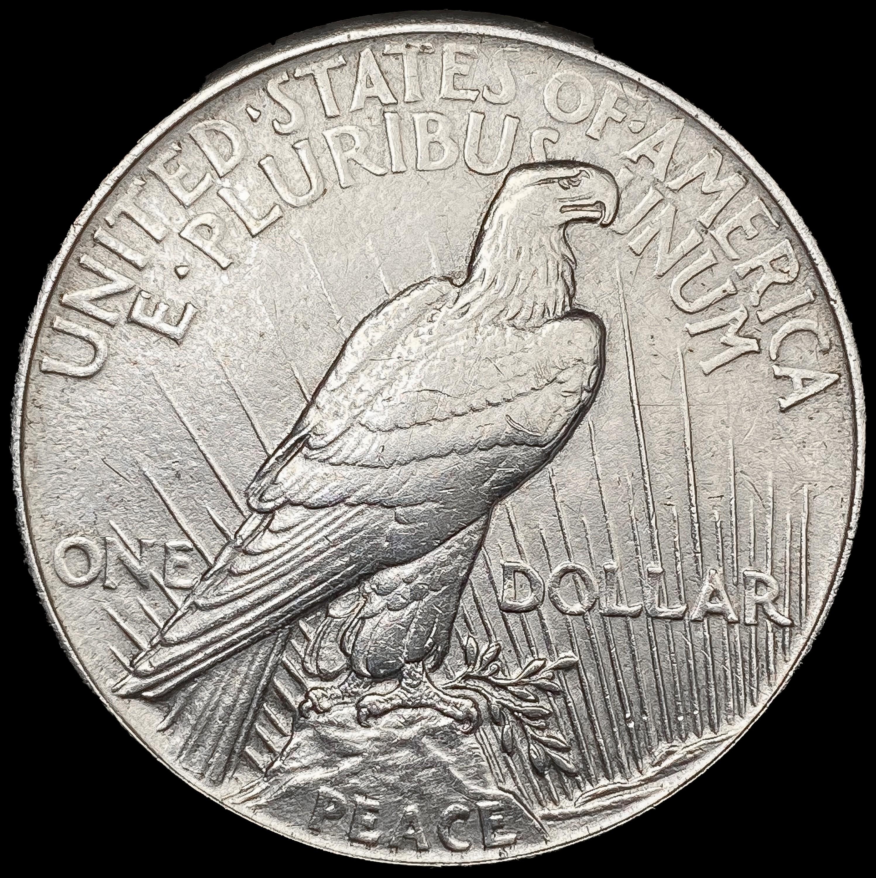 1921 Silver Peace Dollar ABOUT UNCIRCULATED