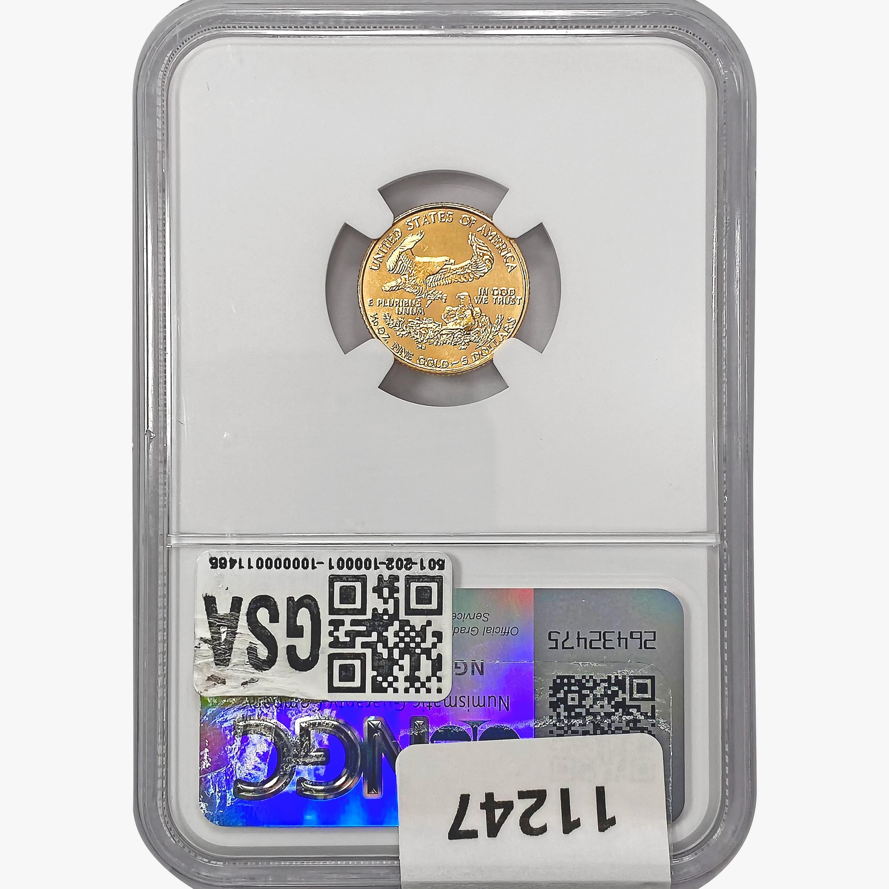 1998 $5 1/10oz. Gold Eagle NGC MS69