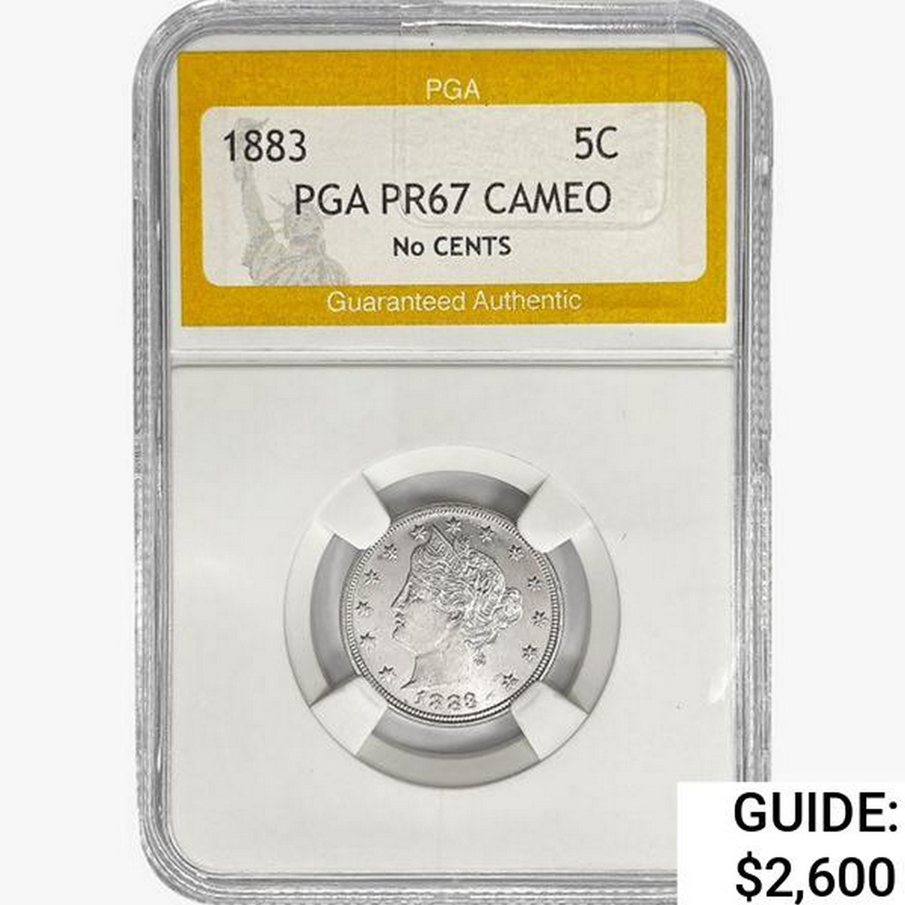 1883 Liberty Victory Nickel PGA PR67 Cameo No Cent