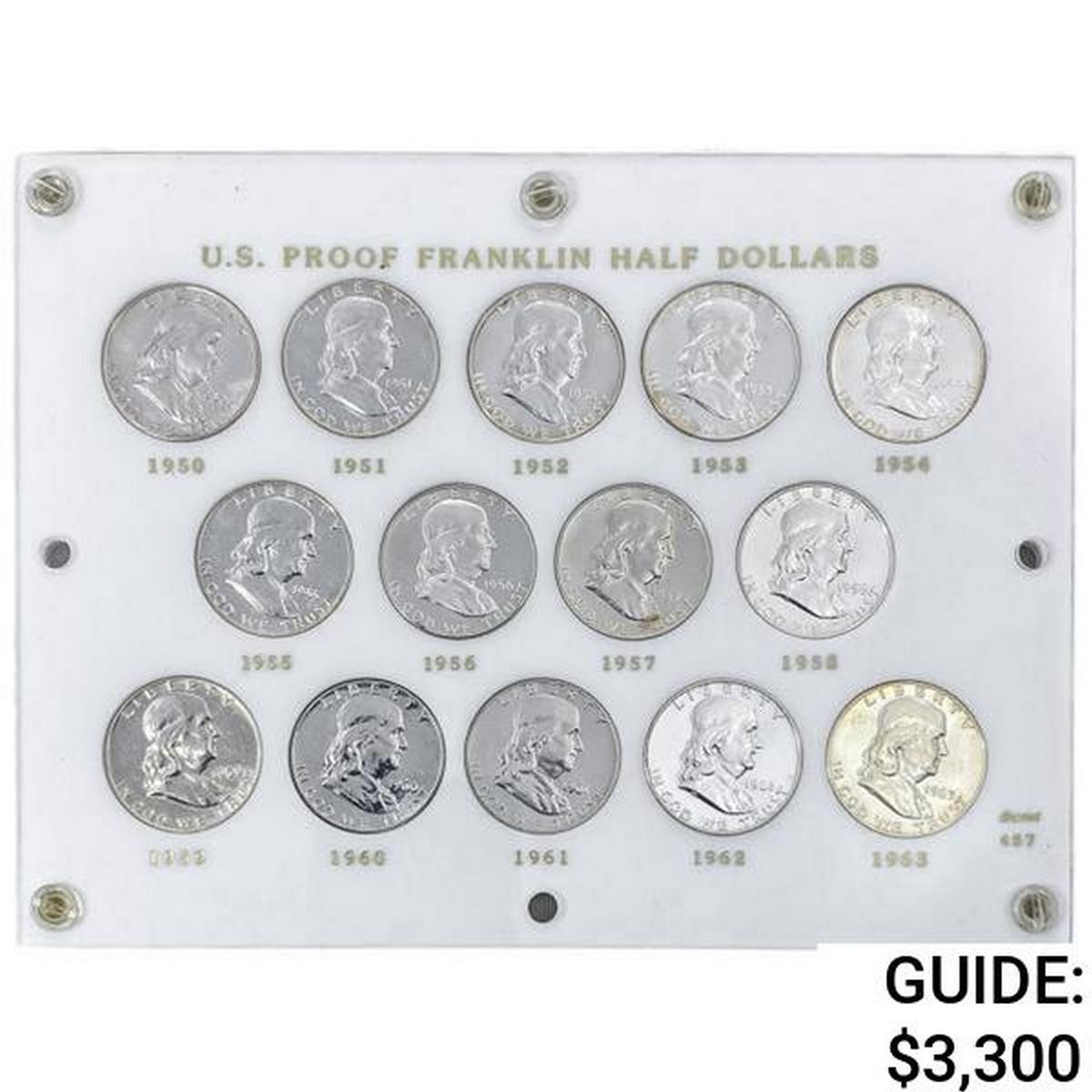 1950-1963 PR Franklin Half Dollar Set [14 Coins]