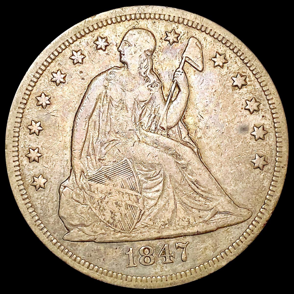 1843 Seated Liberty Dollar LIGHTLY CIRCULATED