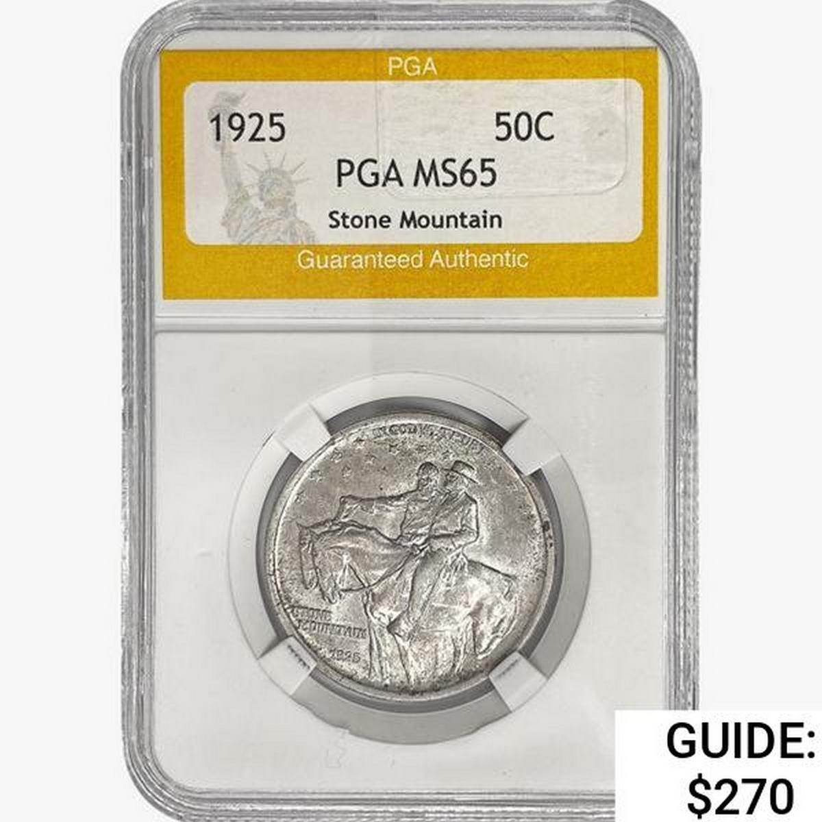 1925 Stone Mountain Half Dollar PGA MS65