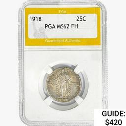 1918 Standing Liberty Quarter PGA MS62 FH