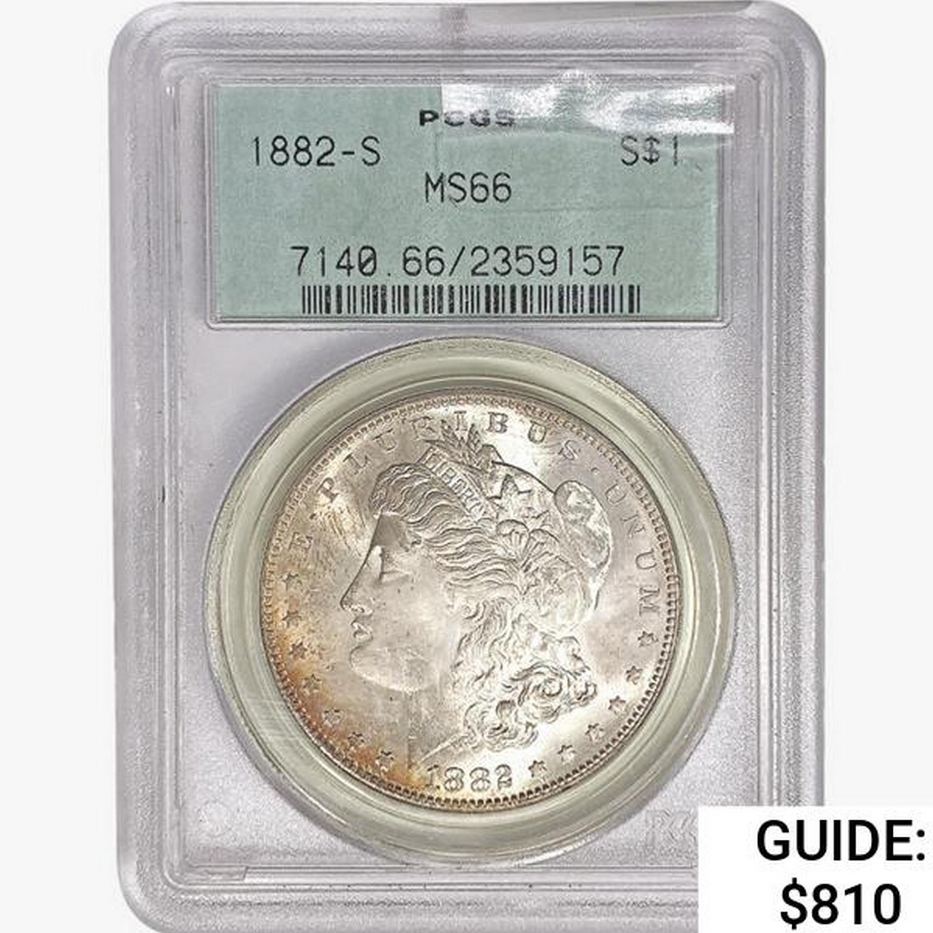 1882-S Morgan Silver Dollar PCGS MS66