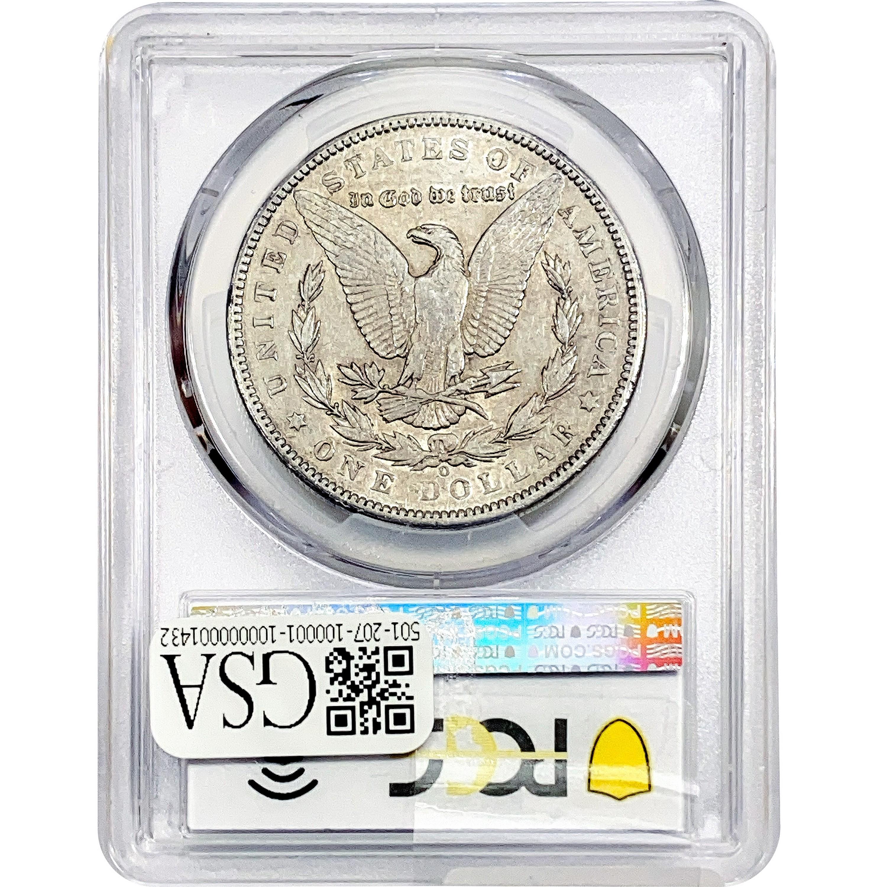 1892-O Morgan Silver Dollar PCGS AU50