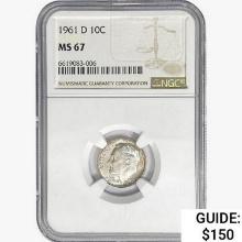 1961-D Roosevelt Dime NGC MS67