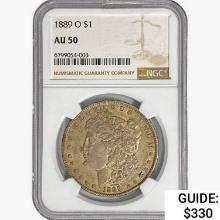 1889-O Morgan Silver Dollar NGC AU50