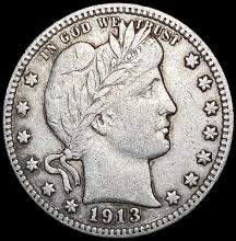 1913 Barber Quarter LIGHTLY CIRCULATED