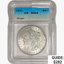 1921 Morgan Silver Dollar ICG MS65