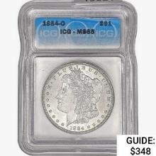 1884-O Morgan Silver Dollar ICG MS65