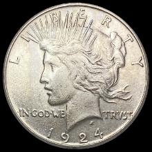 1924-S Silver Peace Dollar CLOSELY UNCIRCULATED