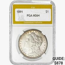 1891 Morgan Silver Dollar PGA MS64