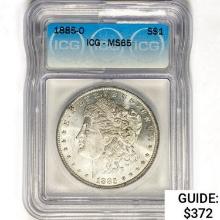 1885-O Morgan Silver Dollar ICG MS65