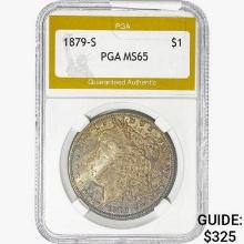 1879-S Morgan Silver Dollar PGA MS65