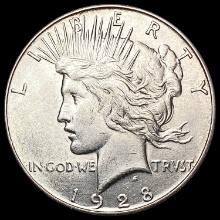 1928-S Silver Peace Dollar CLOSELY UNCIRCULATED