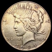 1934 Silver Peace Dollar CLOSELY UNCIRCULATED