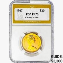 1967 $20 1/2oz Canada PGA PR70