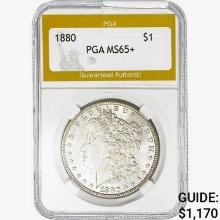 1880 Morgan Silver Dollar PGA MS65+