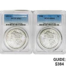 1899-1900 [2] Morgan Silver Dollar PCGS MS63