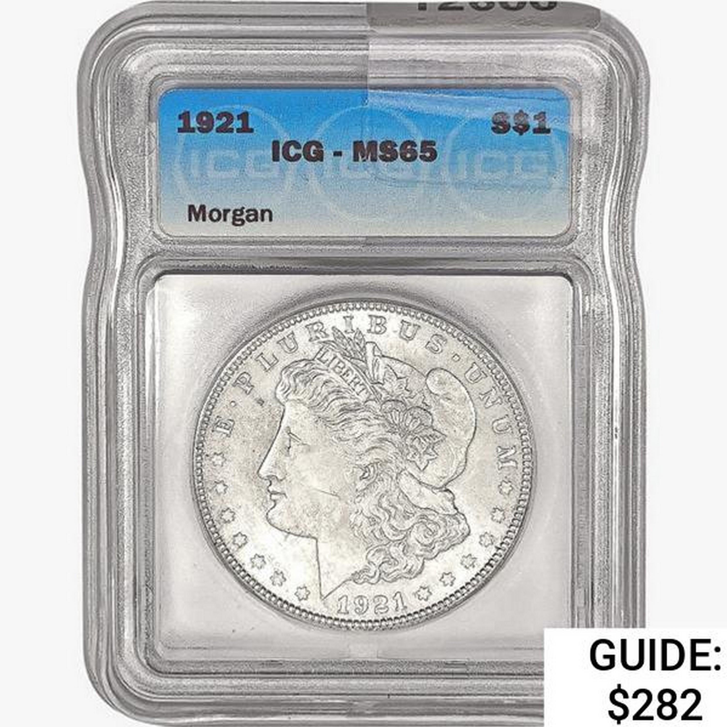 1921 Morgan Silver Dollar ICG MS65