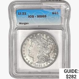 1921 Morgan Silver Dollar ICG MS65