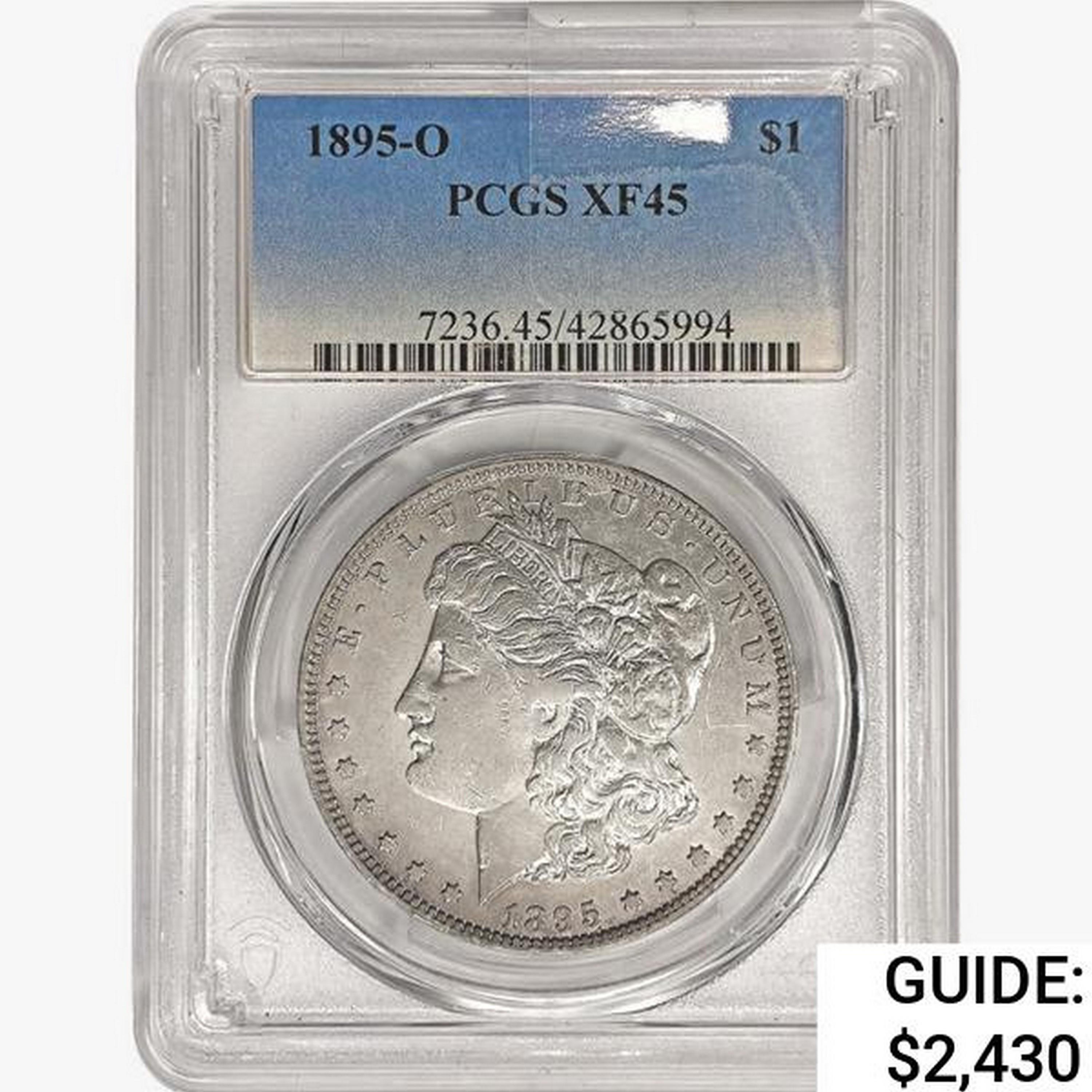 1895-O Morgan Silver Dollar PCGS XF45