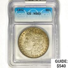 1902 Morgan Silver Dollar ICG MS63