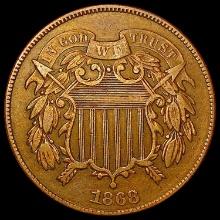 1868 Two Cent Piece CLOSELY UNCIRCULATED