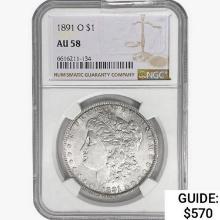 1891-O Morgan Silver Dollar NGC AU58