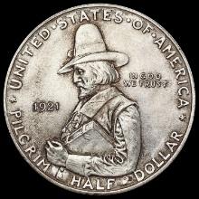 1921 Pilgrim Half Dollar CHOICE AU