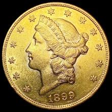 1899 $20 Gold Double Eagle CHOICE AU