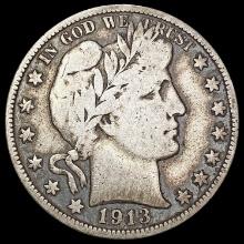 1913 Barber Half Dollar LIGHTLY CIRCULATED