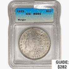 1921 Morgan Silver Dollar ICG MS65